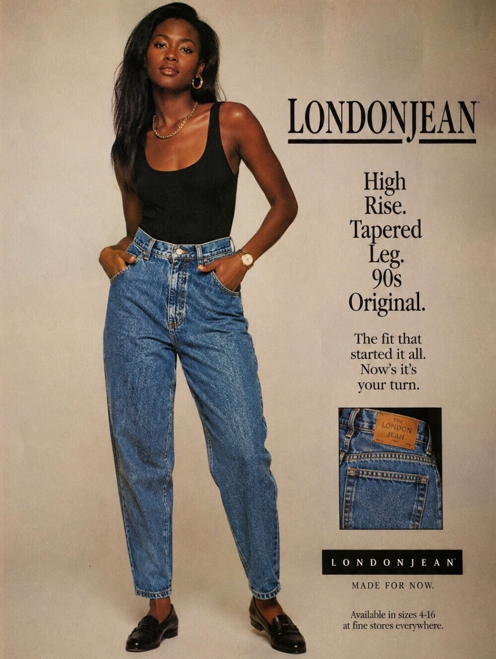 ❤️ MODA INTERNATIONAL / VS LONDONJEAN 90s VINTAGE HIGH RISE MOM JEANS, 10 (30)